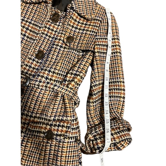 Vintage 60’s 70’s inspired Zara blazer coat plaid tweed jacket size S small. - Picture 5 of 13